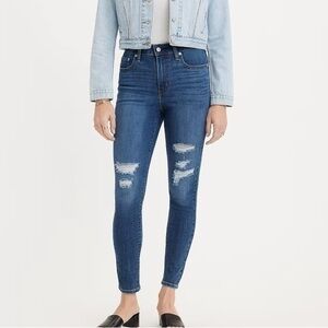 Levi’s 721 High Rise Distressed Skinny Jeans 28